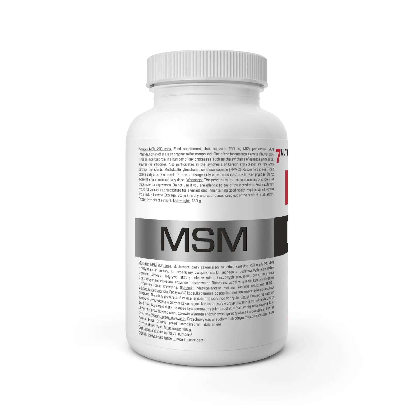 7Nutrition - MSM 200 vege caps