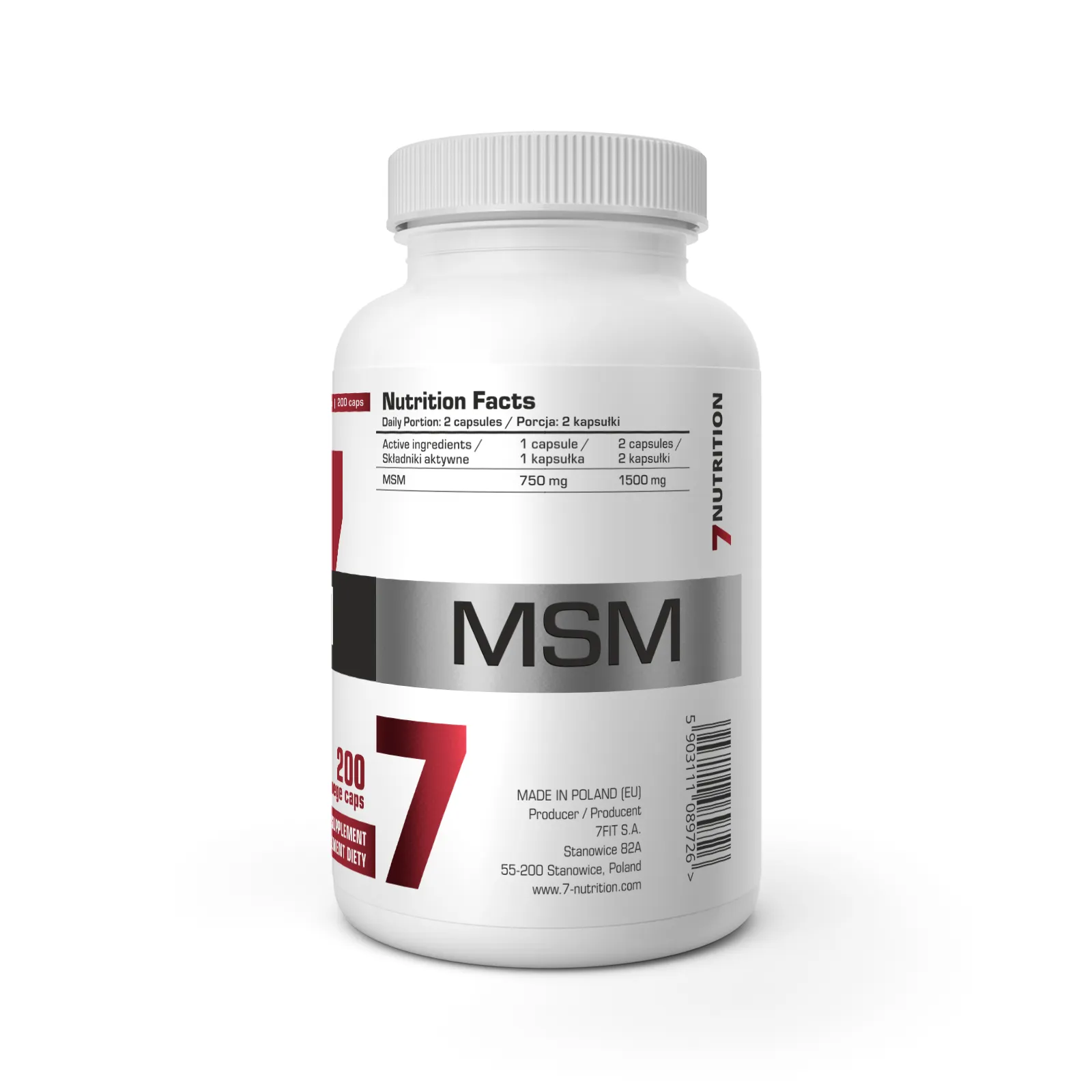 7Nutrition - MSM 200 vege caps
