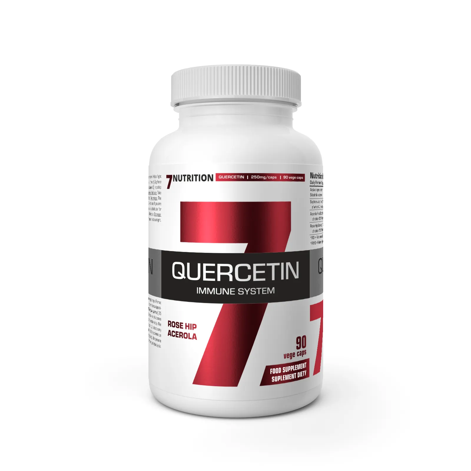 7Nutrition - QUERCETIN 90 vege caps етикет с информация