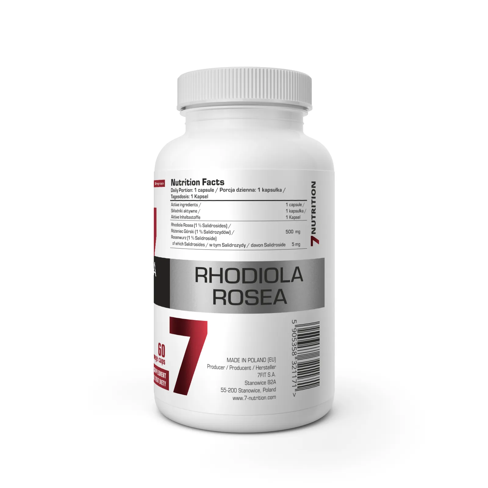7Nutrition - RHODIOLA ROSEA 60 Caps хранителна таблица