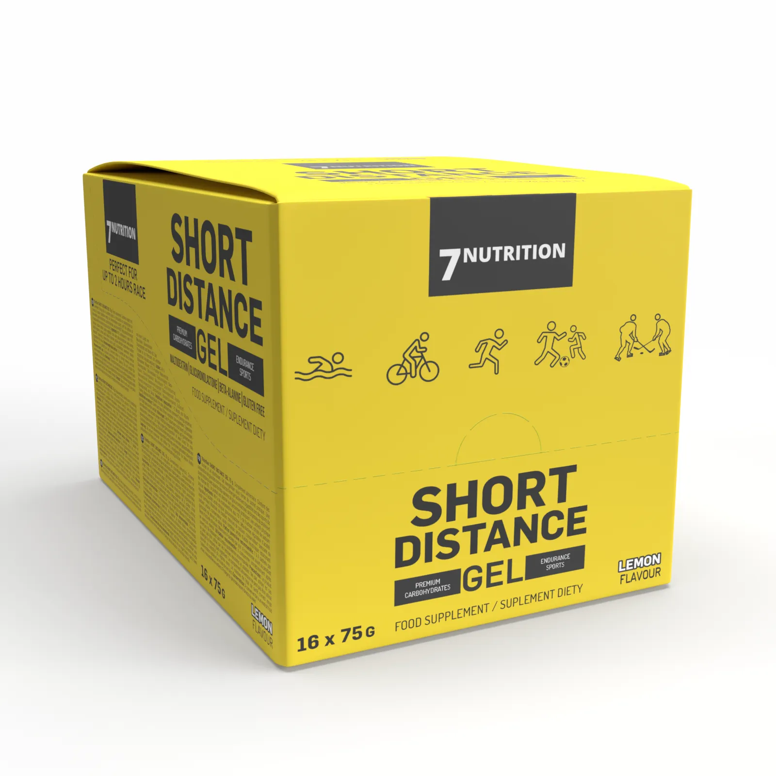 7Nutrition - SHORT DISTANCE GEL BOX 16 x 75G кутия с 16 пакетчета гел