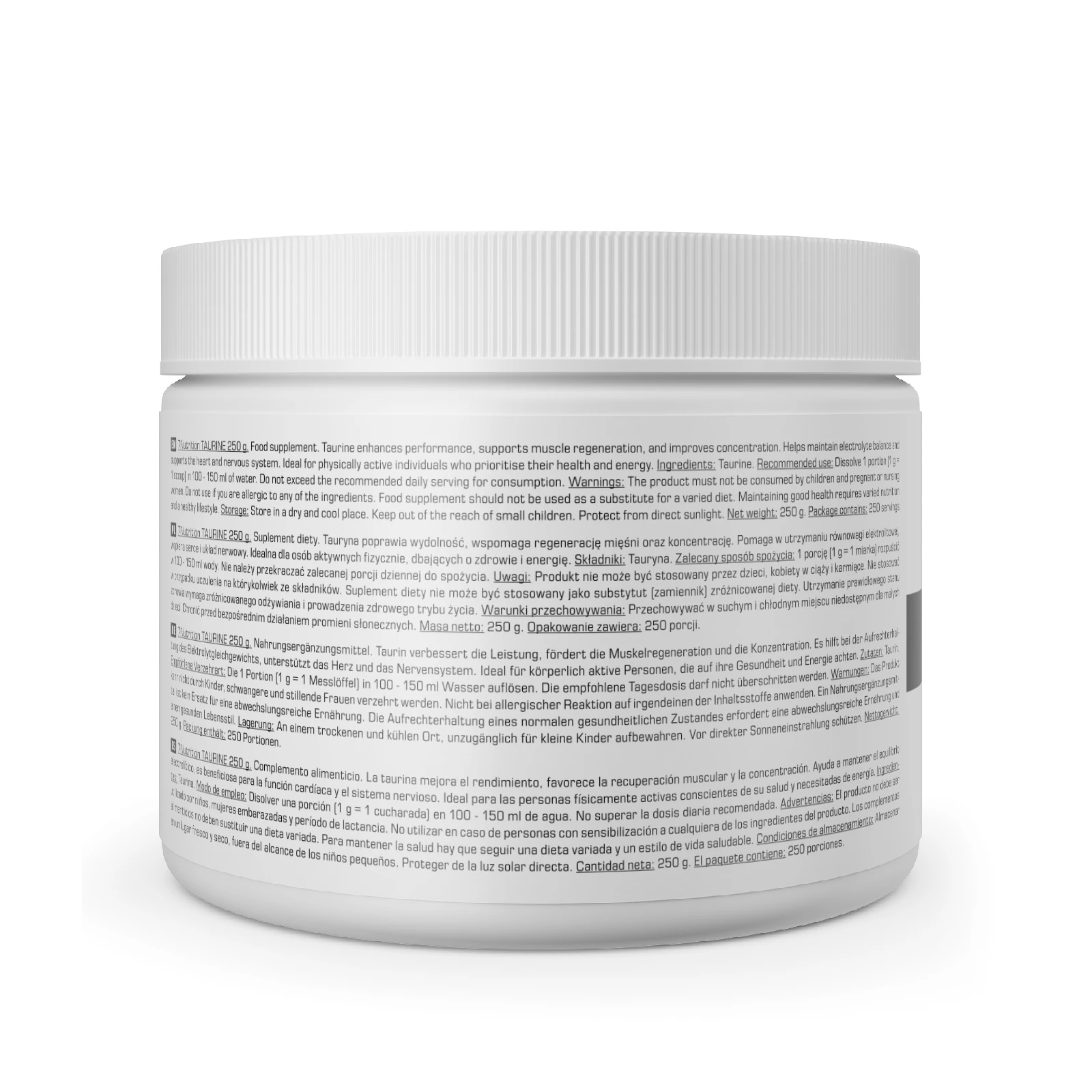 7Nutrition - TAURINE 250G етикет с информация