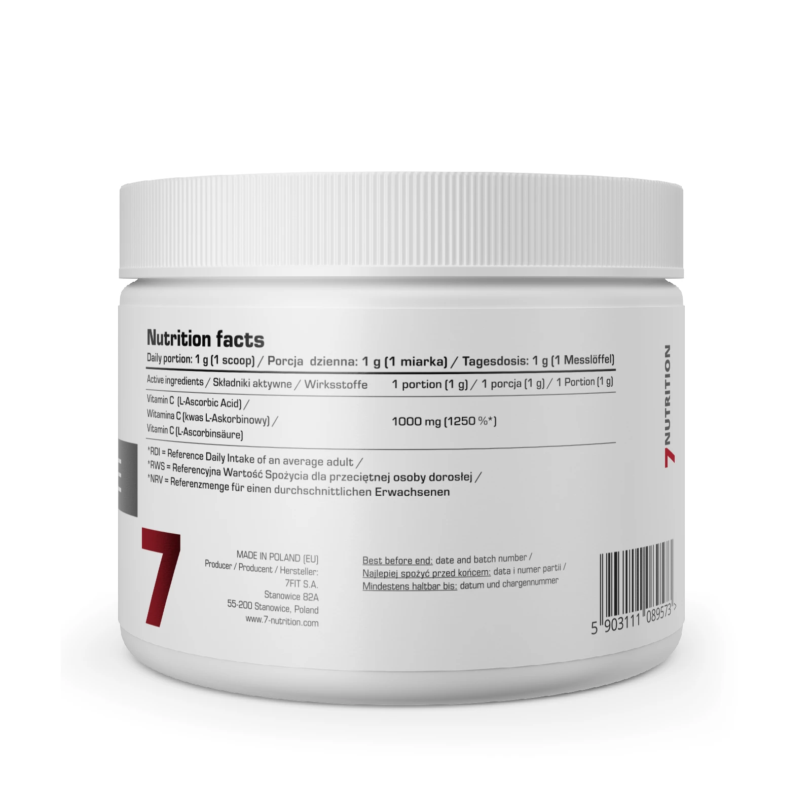 7Nutrition - Vitamin C PURE 250g
