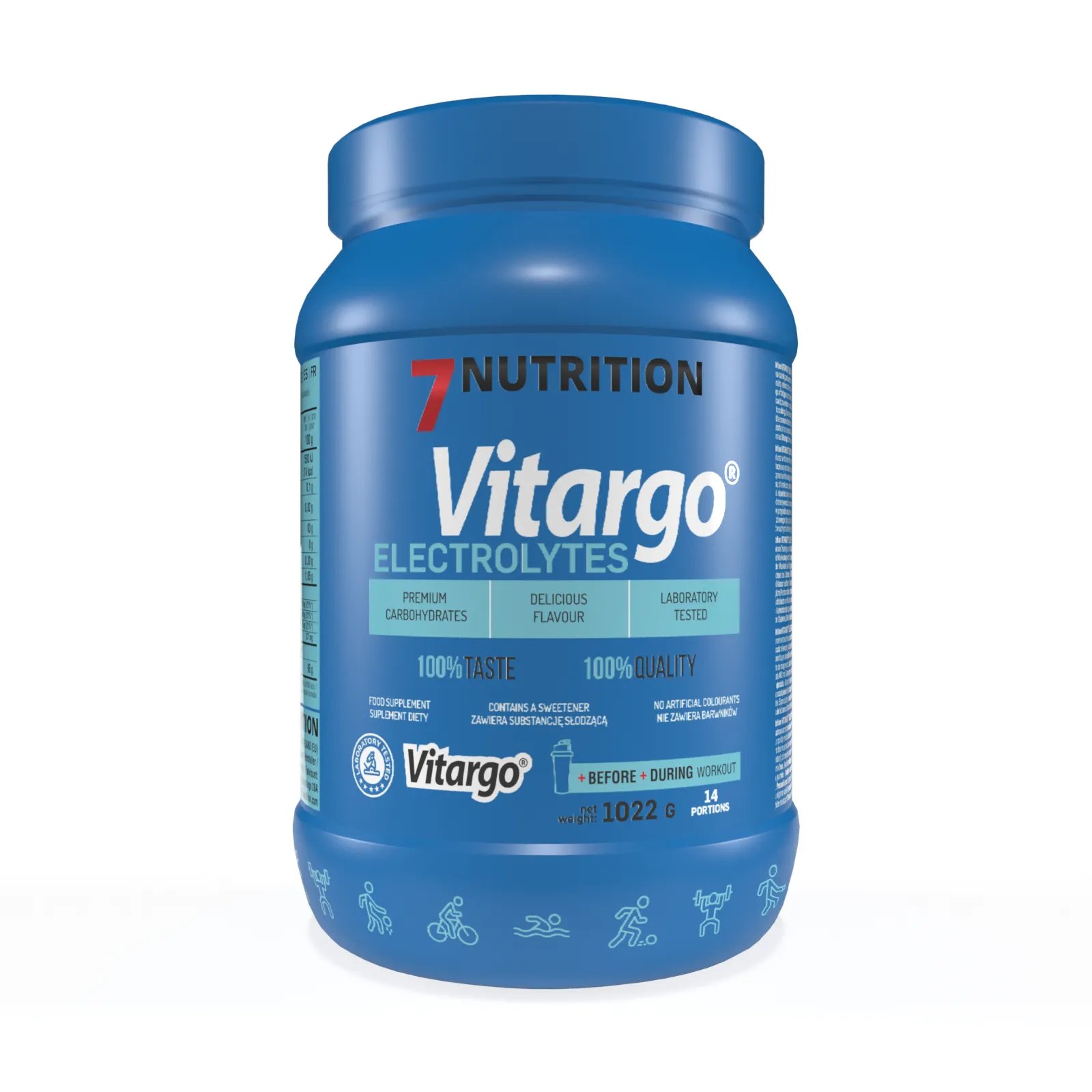 7Nutrition - VITARGO® ELECTROLYTES - 1022 g преден изглед на опаковката с етикет